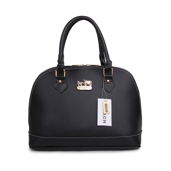 Coach City In Logo Medium Black Satchels BHZ - Click Image to Close